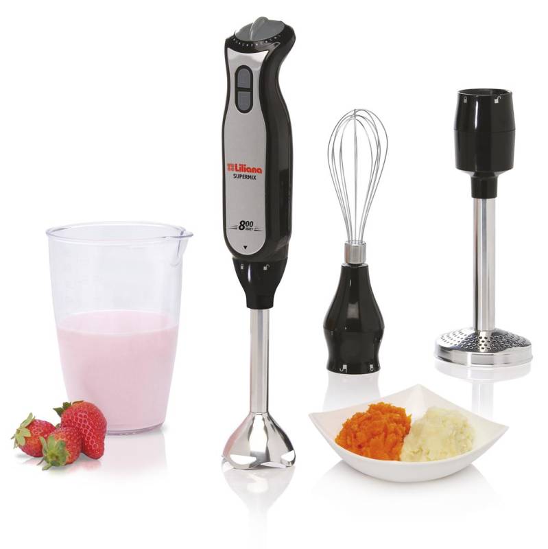 Mixer Liliana Ah730 Supermix 800W Varilla Acero/Batidor/ Pisa Pure